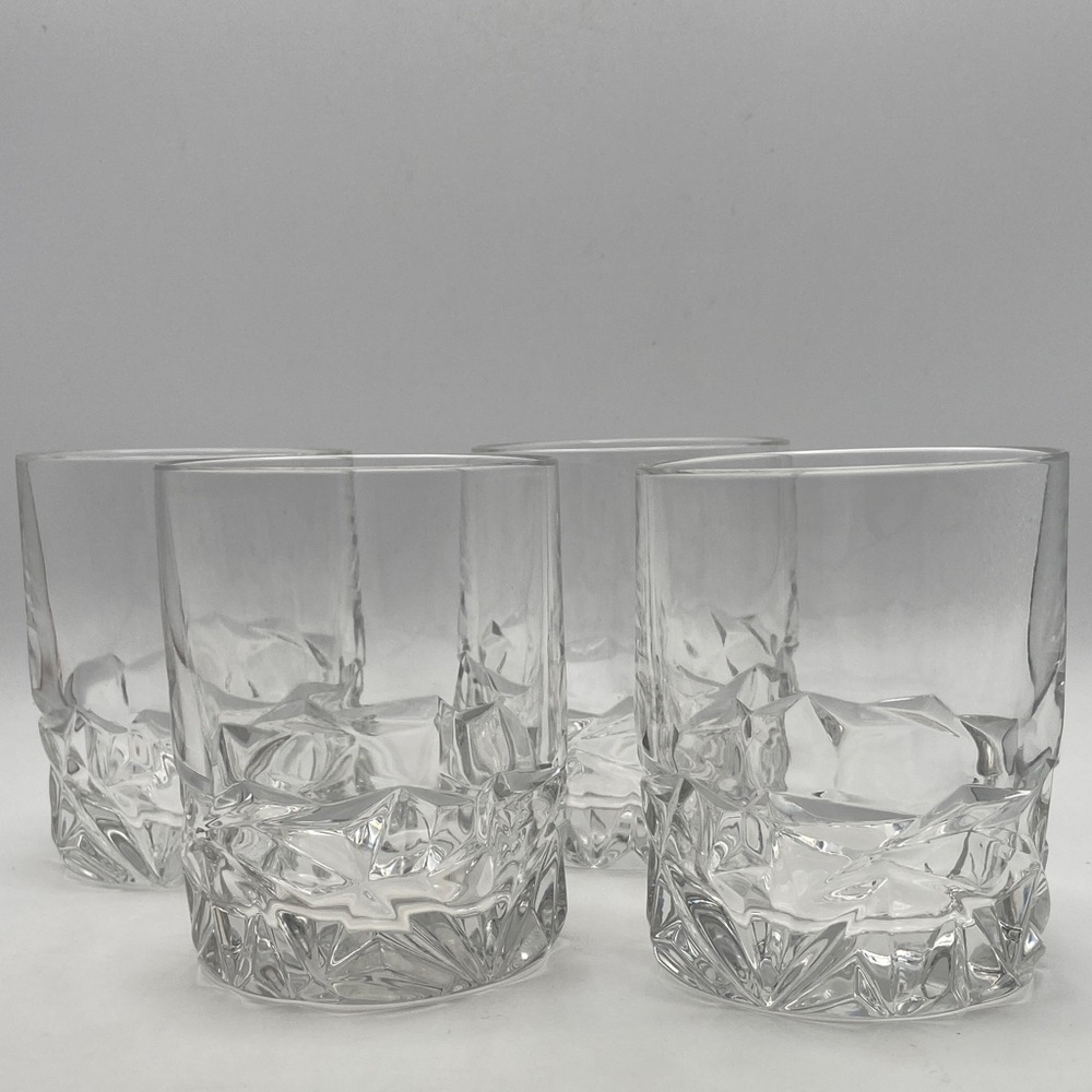Tiffany & Co. Crystal Rock Cut Old Fashion Glasses Set of 4